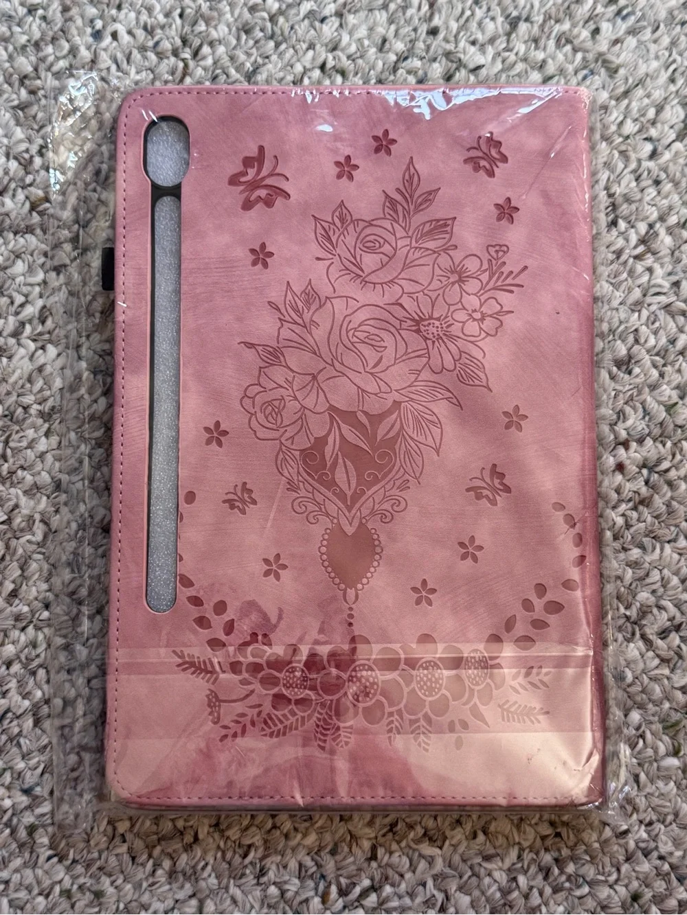 Samsung Galaxy Tab S10 FE S9 FE S9 Pink Floral Folio Case